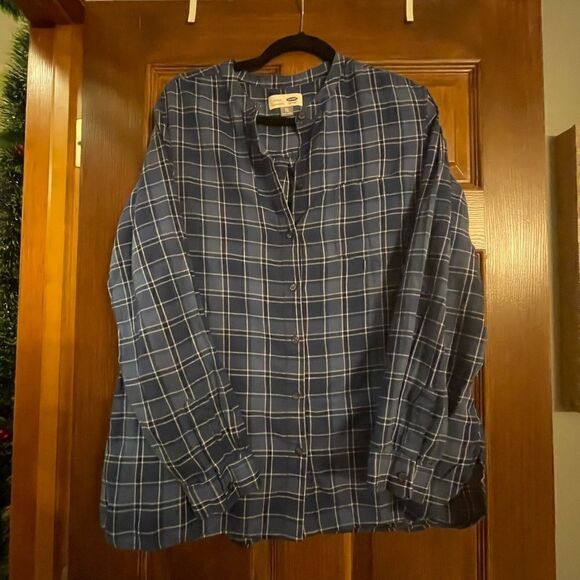 Blue Checkered Buttoned Down Shirt - Picture 1 of 4